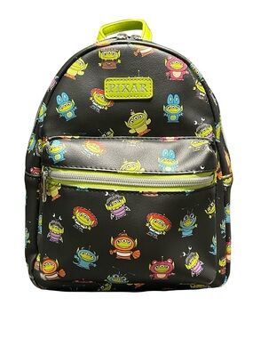 Disney Pixar black & green all over alien print Toy Story Loungefly back pack